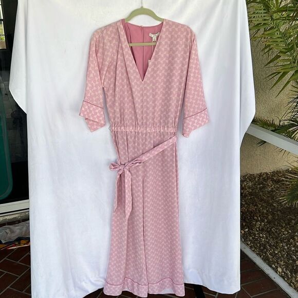Joie Burgess Fluer D-isle Print Jumpsuit Womens S Bell 3/4 Sleeve & Cropped Pant - Picture 1 of 9